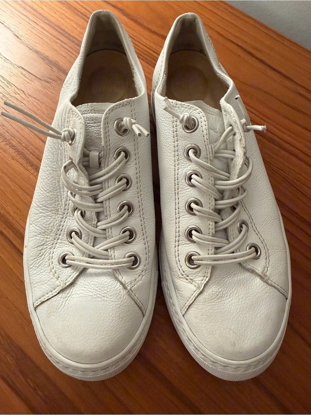 Paul Green White Leather Sneakers Size 5.5